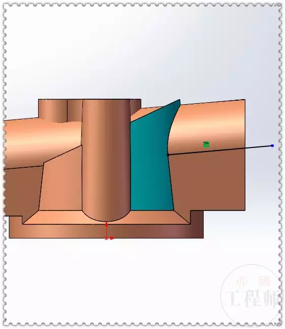 solidworks挖一个弧形槽